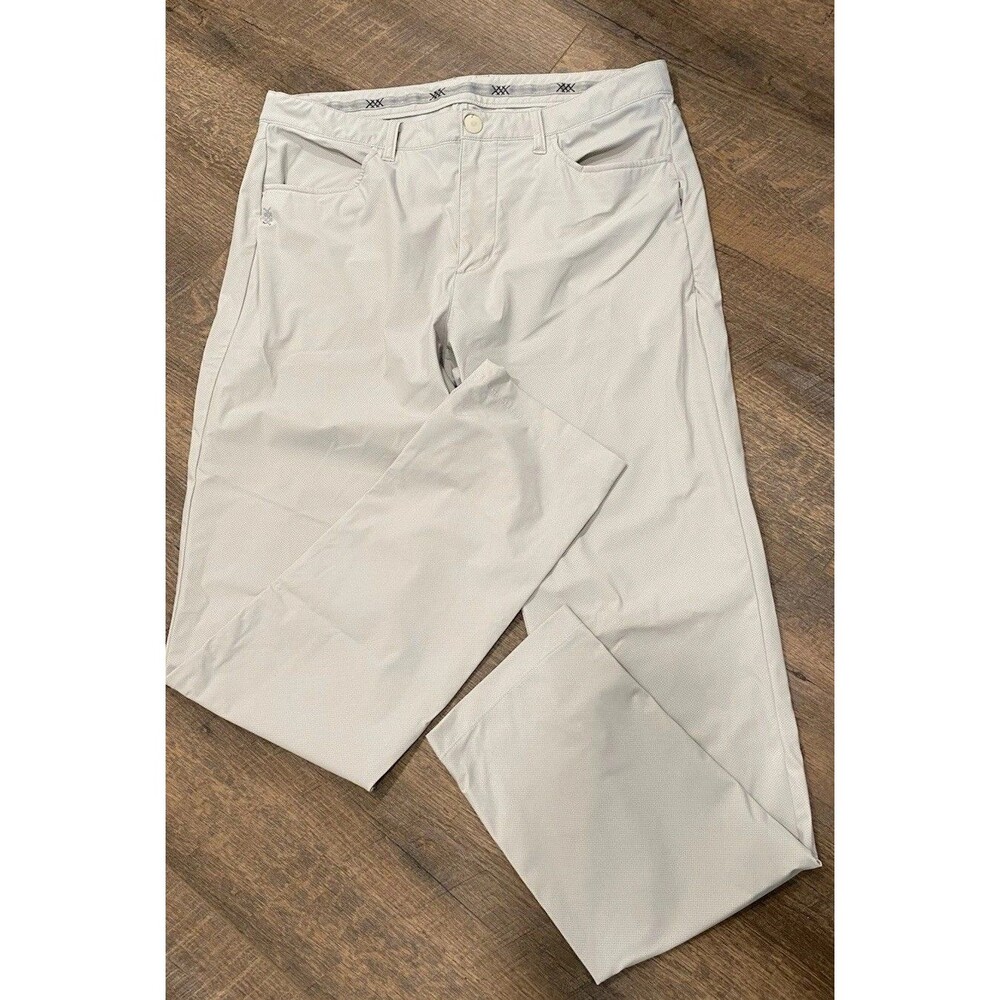 Rhone Pants Mens 34 Gray Slim Fit Stretch Tech Khaki Golf Quick Dry Style